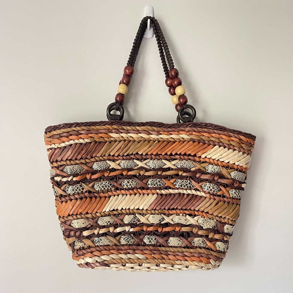 Large Woven Straw tote
